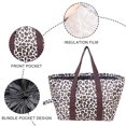 thumbnail image 3 of Bolsa de mano grande, suave, reutilizable, plegable, bolsa de almacenamiento térmica, para trabajadores de oficina, picnic, senderismo, playa, pesca, 3 of 6