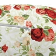 thumbnail image 3 of Roses Pouf Cover with Zipper, Romantic Nostalgic Composition with Flourishing Rose Bouquets Vintage Style Floral, Soft Decorative Fabric Unstuffed Case, 30" W X 17.3" L, Multicolor, by Ambesonne, 3 of 5