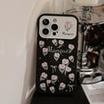 thumbnail image 3 of Fashion Pink Tulips Flowers Bow Large Window Camera Lens Protector Phone Case Compatible with iPhone Case for Women Girls (Black,iPhone 11), 3 of 6