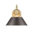 thumbnail image 3 of 3306-1W BCB-RBZ Golden Lighting Orwell - 1 Light Wall Sconce-9.63 Inches Tall and 10 Inches Wide-Brushed Champagne Bronze Finish-Rubbed Bronze Shade, 3 of 3