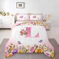 thumbnail image 1 of Erosebridal Letter Initial Bedding Twin Comforter Set,Monogrammed Personalized Down Comforter,Flower Decor,Reversible,Lightweight,2-Piece, 1 of 8