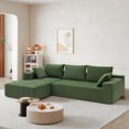 thumbnail image 1 of 109*68" Modular Sectional Living Room Sofa Set, Modern Minimalist Style Couch, Upholstered Compressed Sofa for Living Room, Bedroom, Salon, 2 PC Free Combination, L-Shape, Green, 1 of 1
