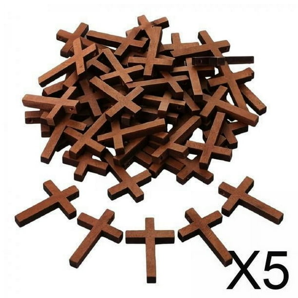Dijes de cruz de madera,Dijes de cruz de madera Colgantes de cruz de madera,Cuentas de cruz de madera sin terminar a la moda para hombres y mujeres,Dijes espaciadores de cruz Colgantes Adorno