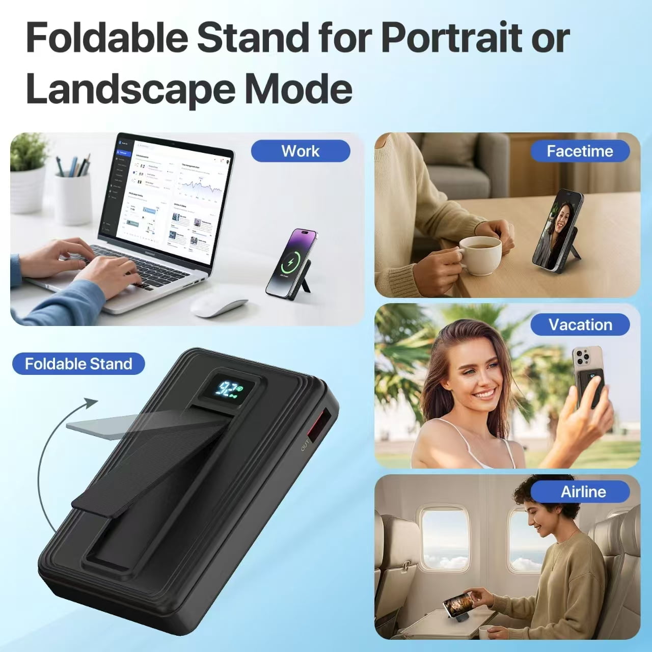 PGYOB Magnetic Power Bank 10000mAh, Wireless Power Bank, Portable Charger With 22.5W PD Fast Charging , LED Power Display for iPhone 15/16/14/13/12 Pro/Pro Max/Plus/Mini Series