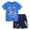 Blue, variant on Toddler Boy Outfits Dinosaur Print Short Sleeve Crew Neck T-Shirt Top And Shorts 2 Piece Outdoor Wear Baby Boys' Clothing Sets Size 12-24 Months