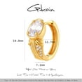 thumbnail image 2 of GDCOIN Hoop Earrings 14K Gold Plated Delicate CZ Simple Jewelry for Women, 2 of 7