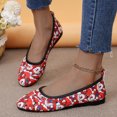 thumbnail image 2 of Mepaouo Womens Ballet Flats Shoes Xmas Santa Round Toe Slip on Casual Walking Loafer Shoes(Red,9), 2 of 6
