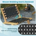 thumbnail image 5 of Spaco Indoor Patio Teak Wooden Chair, Wooden Chair with Woven Webbing Seat and Backrest, Woven Webbing Seat for Outdoor as Garden, Patio, Natural, 5 of 5