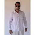 thumbnail image 2 of Guayabera Barca e Spiggia Hombre Manga larga Tela de Lino Blanca, 2 of 8