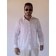 thumbnail image 2 of Guayabera Barca e Spiggia Hombre Manga larga Tela de Lino Blanca, 2 of 8