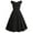 Black, variant on TIHLMK Red Dress Women's Summer Off Shoulder V Neck Vintage Solid Party Swing Dress