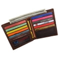 thumbnail image 2 of RFID Men's Slim Hipster Bifold Crazy Horse Leather Euro Wallet by Cazoro, 2 of 10