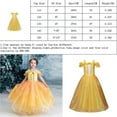 thumbnail image 6 of Girls Costumes Princess Dress Layered Off Shoulder Yellow Dress up for Party Halloween, 6 of 6