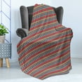 thumbnail image 4 of Ethnic Soft Flannel Fleece Throw Blanket, Continuous Demonstration of Colorful and Ethnic Motifs on Horizontal Strips, Cozy Plush for Indoor and Outdoor Use, 70" x 90", Multicolor, by Ambesonne, 4 of 5