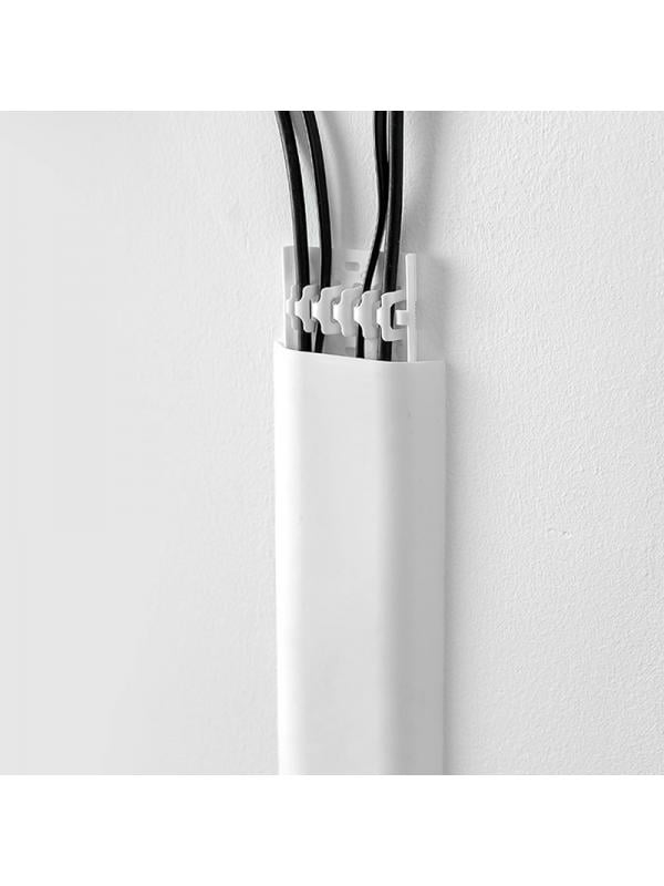 Wall Organizer TV Wire Mount Cable Cord Hide Holder Cover System White Kit 