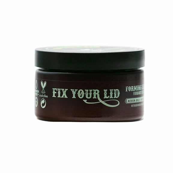 Fix Your Lid Forming Shine Enhancing Hair Styling Cream, Medium Hold & Shine, Cruelty-Free 3.75 Oz