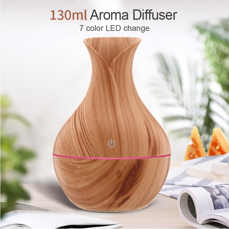 130/400ML LED USB Ultrasonic Air Humidifier Aroma Essential Room Oil Diffuser 