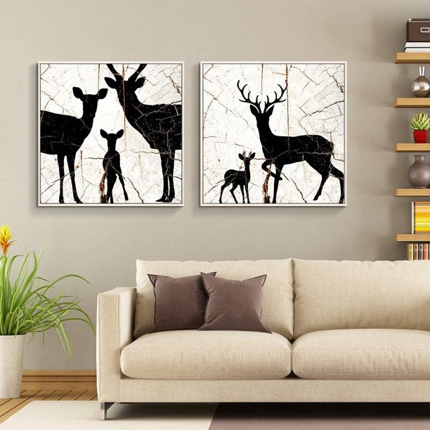 Wall26 Floating Framed Canvas Wall Art For Living Room Bedroom Wooden Background Animal Canvas Prints For Home Decoration Ready To Hang Walmart Com Walmart Com