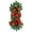 Green, variant on 1 Pack Christmas Artificial Swags,17.7" Xmas The Cordless Prelit Stairway Swag,Teardrop Trim Wreath Door Stair Garland Christmas Wreath,for Outdoor Home Garden Decor (Red Green Ribbon)(Green)