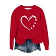 thumbnail image 3 of Sudadera sin capucha para niñas, cuello redondo, sudadera extragrande, estampado de San Valentín, manga larga, para niñas de 1 a 15 años, 3 of 8