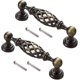 thumbnail image 1 of 2 piezas de manijas para muebles antiguos, manijas para gabinetes, manijas para muebles de bronce antiguo, manijas huecas para cajones, 1 of 5