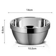 thumbnail image 3 of Stainless Steel Mixing Bowls Double- walled Insulated Metal Snack Bowls Soup Bowls Heat Insulated Bowl Multipurpose Bowls, 3 of 6