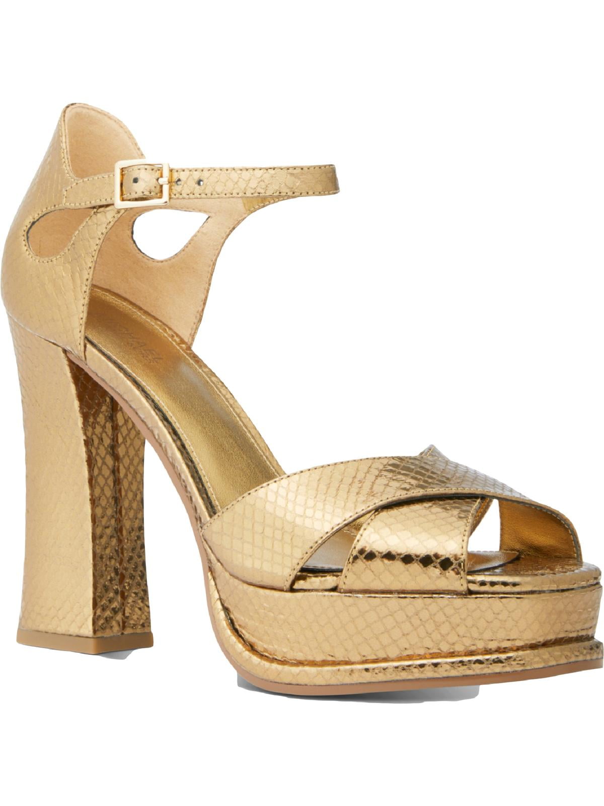 michael kors gold platform sandals