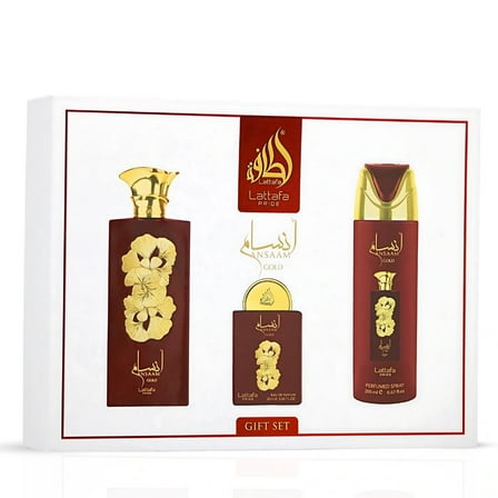 Ansaam Gold 3-Piece Perfume Gift Set by Lattafa Pride (Gift Set)