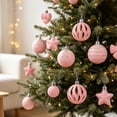 thumbnail image 2 of 35 Pcs Pink Christmas Balls Assorted Christmas Tree Ball Ornaments Shatterproof Plastic Hanging Decorations Xmas Bulbs for Tree Party Holiday Decor, 2 of 7