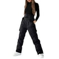 thumbnail image 3 of dgysar Women's Essential Insulated Ski Bibs, Water Resistant Snow Pants for Skiing & Snowboarding Black L, 3 of 6