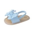 thumbnail image 3 of Sandalias de verano para bebé niña, zapatos para niña, antes de caminar al aire libre, suela suave, zapatos de playa, Sandalias planas, primeros zapat Azul 13cm, 3 of 8