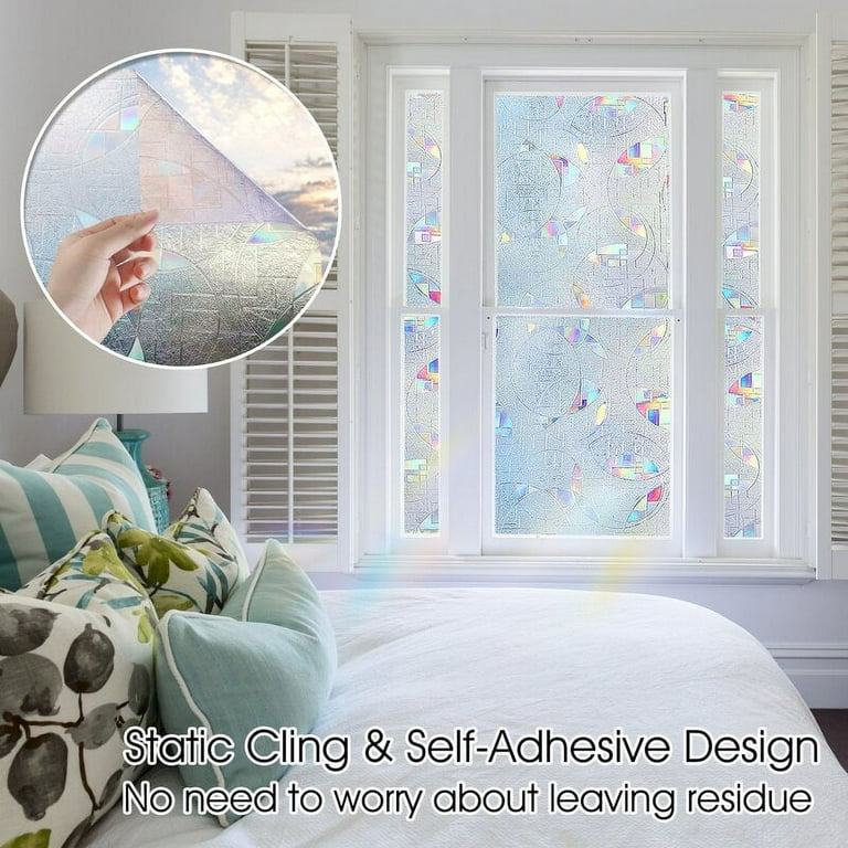 HIDBEA 17 in. x 78.7 in. Rainbow Static Cling Decorative Window Film  HD-TJL003-445200-60 - The Home Depot