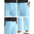 thumbnail image 7 of Unique Bargains Men's Dress Pants Slim Fit Flat Front Chino Business Wedding Suit Pants 28 Light Blue, 7 of 7