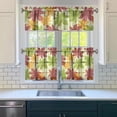 thumbnail image 3 of Sunflower Pumpkin Autumn Kitchen Curtains Set - Thanksgiving Fall Leaves Rustic Farmhouse Window Treatment, 3 of 6