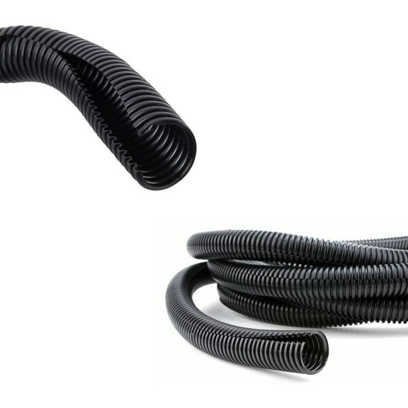 Kable Kontrol High Temp Nylon Split Wire Loom Tubing - 1" Inside Diameter - 100' Length - Black