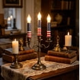 thumbnail image 4 of Linnome Patriotic LED Flameless Taper Candle Set with Remote Timer Design for 4th of July Independence Day, 4 of 9