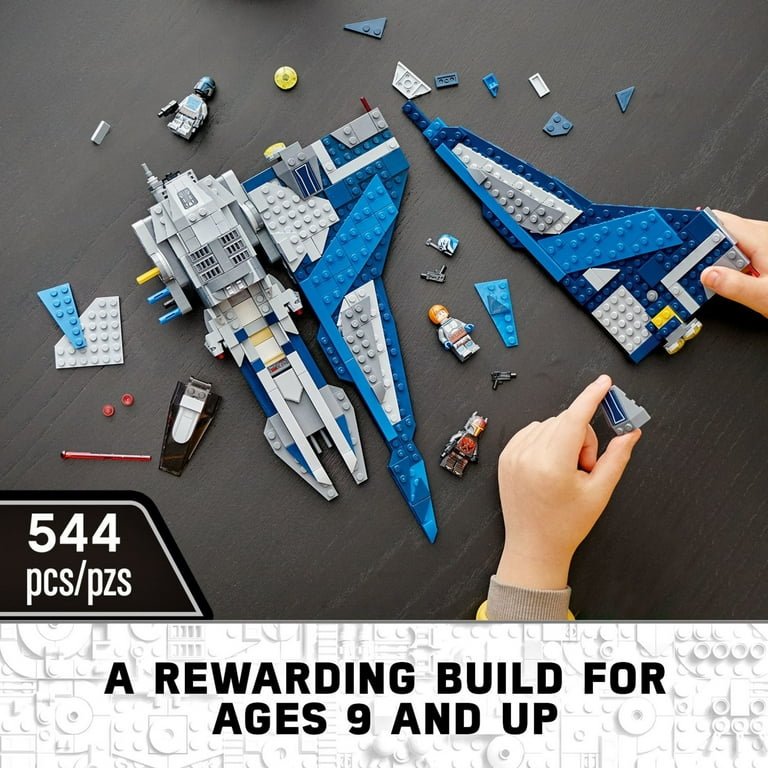Blue and white lego star wars ship hotsell