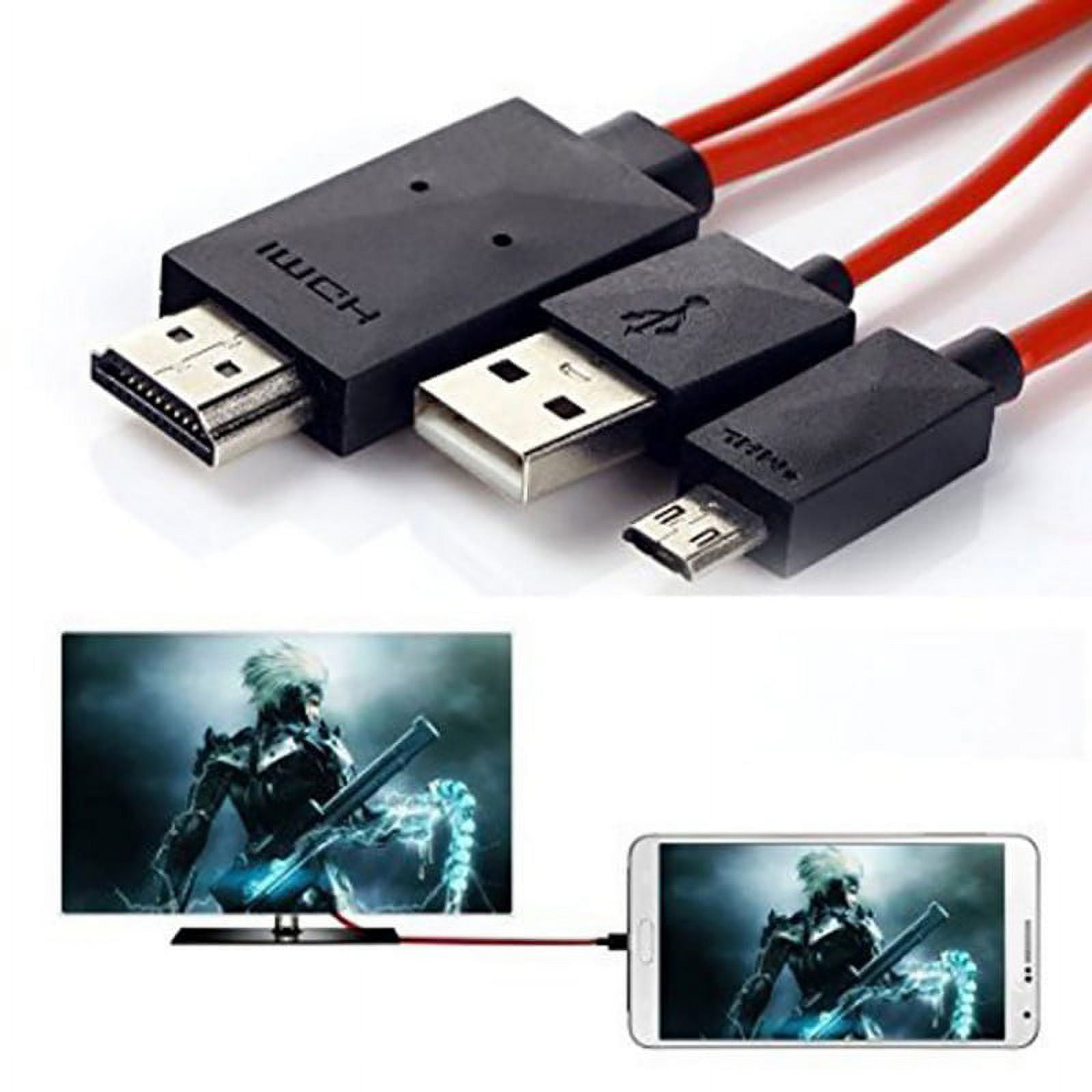 Adaptateur smartphone HDTV MHL (Micro USB vers HDMI) pour Samsung