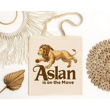 vintage Aslan the Lion is on the Move Tote Bag-TH18841