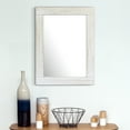 thumbnail image 2 of Stonebriar 24" x 18" Off-White Country Rustic Rectangle Natural Wood Wall Mirror, 2 of 7