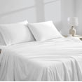 thumbnail image 4 of Color Sense 3-Piece 100% Cotton Percale Bed Sheet Set, Cool & Crisp Bedding, Twin, White, 4 of 12