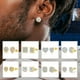 thumbnail image 2 of Pendientes de circonita de hip-hop para hombres y mujeres, pendientes de rosca bañados en oro con diamantes completos, pendientes de Europa y Estados Unidos, 2 of 6