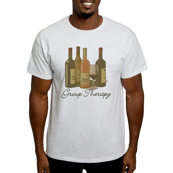 CafePress - Wine Group Therapy 1 Light T Shirt - Men's Classic Graphic T-Shirt