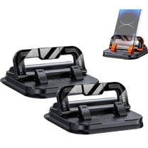 Car Phone Holder 360 Degree Rotation, 360 Dashboard Phone Holder, Horizontal and Vertical Screen Adjustment Angle, Suitable for Car Navigation in-Car Dashboard(2 pcs Black)