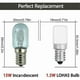 thumbnail image 2 of 24V E14 6500K cold white light 2 pieces bulbs refrigerator lights freezer bulbs, for living room, bedroom, bathroom, etc., 2 of 4
