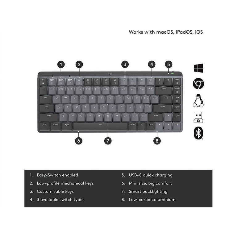 Free Shipping! Logitech MX Mechanical Mini Compact Wireless