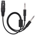 thumbnail image 3 of 5 Pin Aviation Headset Cable, ABS+Metal Stable Headset Cable, Durable For Airbus XLR To GA Dual Plug, 3 of 8