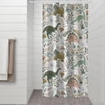 thumbnail image 2 of Colorful Dinosaurs Floral Pattern Shower Curtain 36"x72" ,Bathroom Decorative Shower Curtains Set with 12 Hooks,Modern Waterproof Washable Shower Curtain, 2 of 6