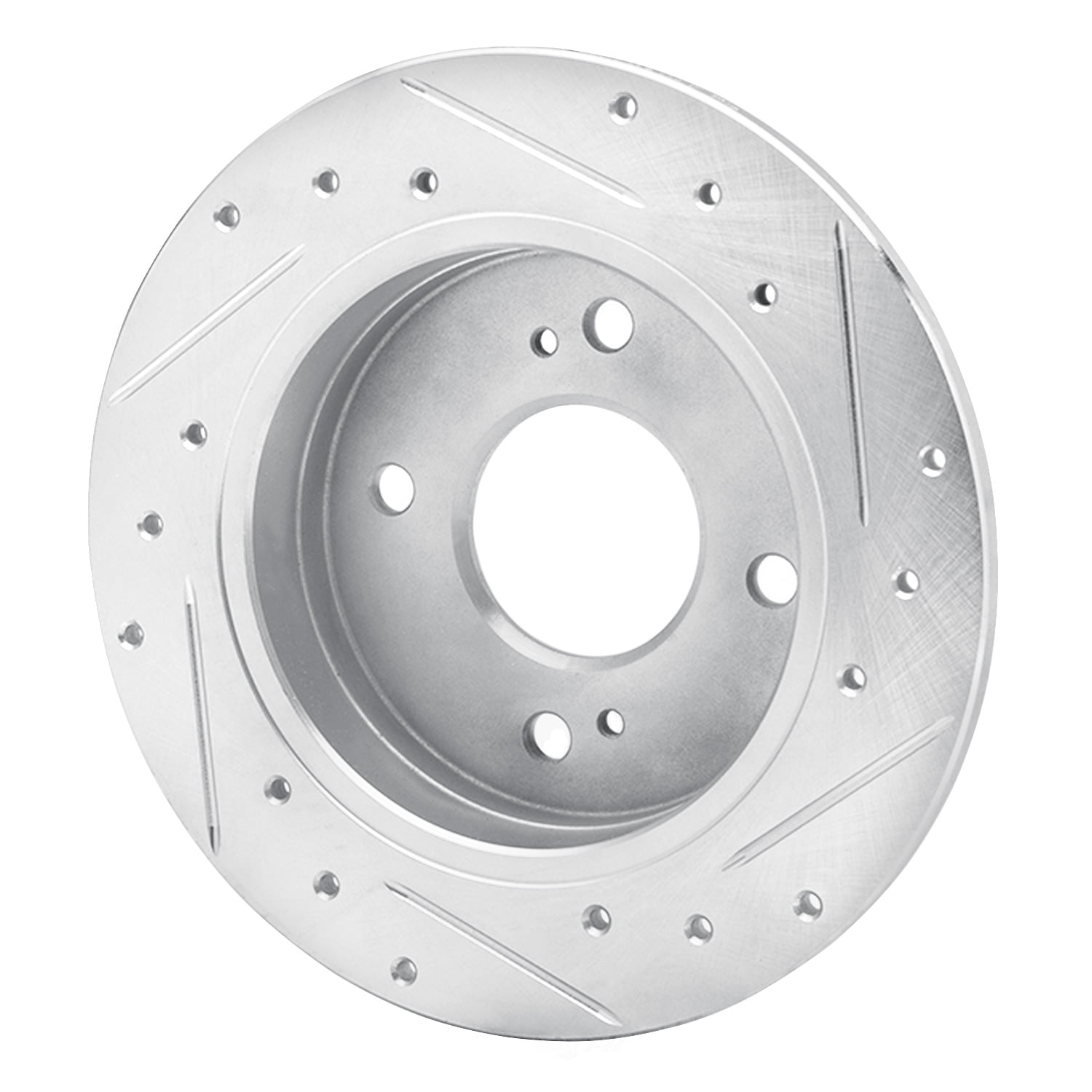 Dynamic Friction Company 631-67012L DFC Brake Rotor - Drilled And Slotted - Silver
