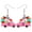 Pink, variant on Valentine's Day Acrylic Cute Pink Truck Earrings Charm Car Dangle Jewelry for Women Holiday Gifts